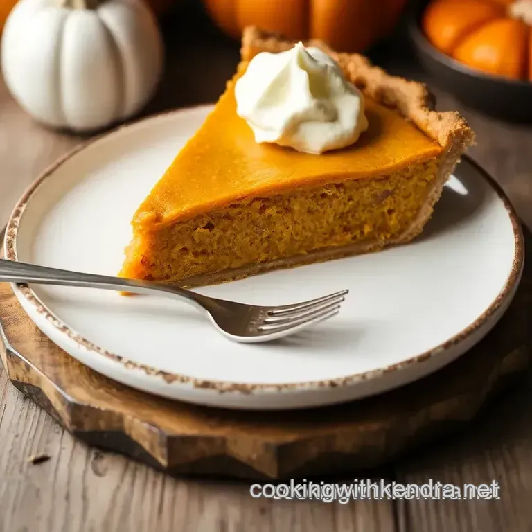 Gluten-Free Pumpkin Pie with Almond Crust presentation