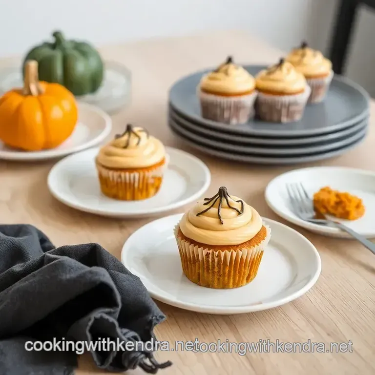 Delightful Pumpkin Spice Cupcakes for Halloween presentation