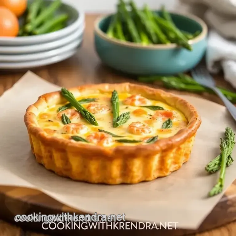 Bake Salmon Asparagus Quiche presentation