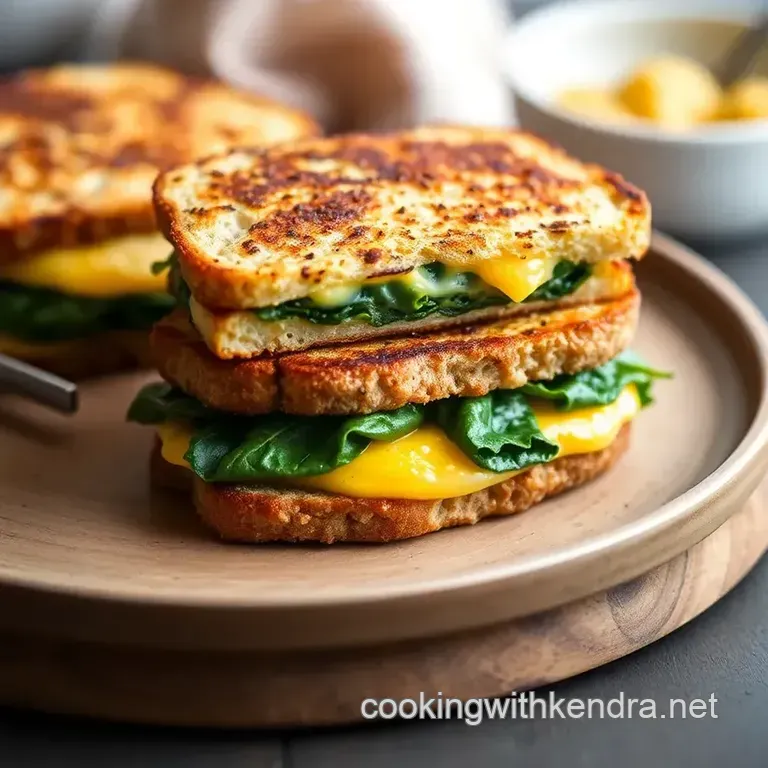 Quick & Delicious Baked Spinach Breakfast Sandwiches presentation