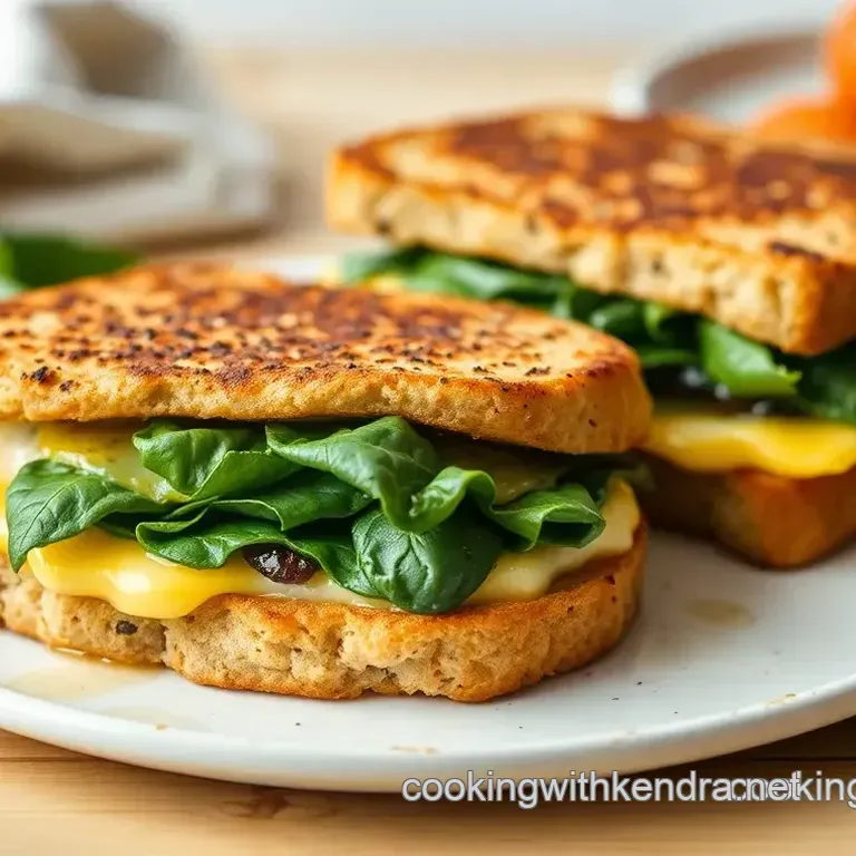 Quick & Delicious Baked Spinach Breakfast Sandwiches