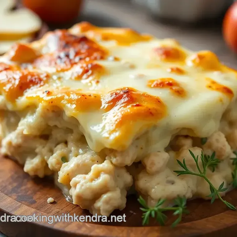 Bake Turkey Casserole with Creamy Swiss Cheese