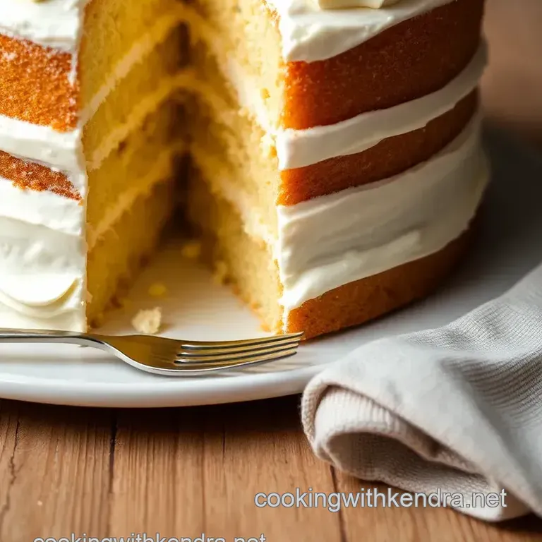 Elegant Vanilla Layer Cake for a Gold Cake Stand presentation