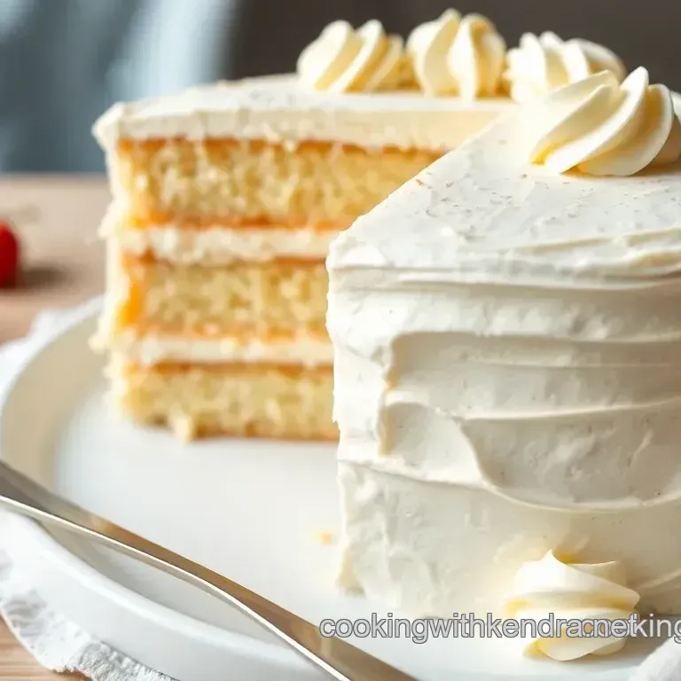 Elegant Vanilla Layer Cake for a Gold Cake Stand