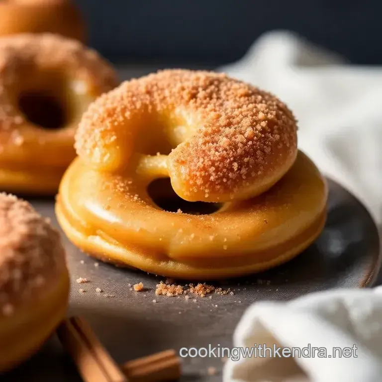 Baked Apple Donuts with Cinnamon Sugar Delight presentation