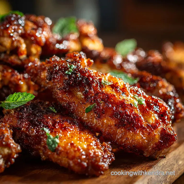 Baked Crispy Garlic Soy Chicken Wings presentation