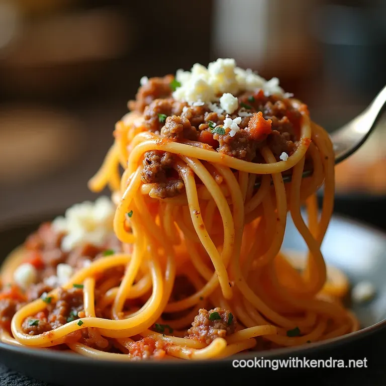 Cinnamonkissed Greek Spaghetti Bake Rich Minced Meat Feta Comfort presentation