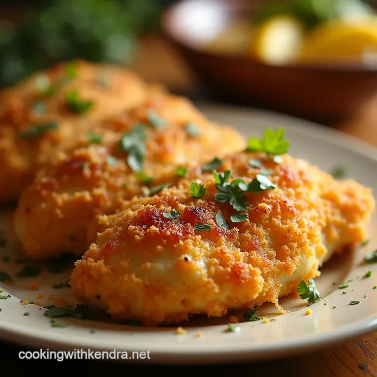 Golden Crusted Juicy the Effortless Crispy Baked Parmesan Chicken presentation