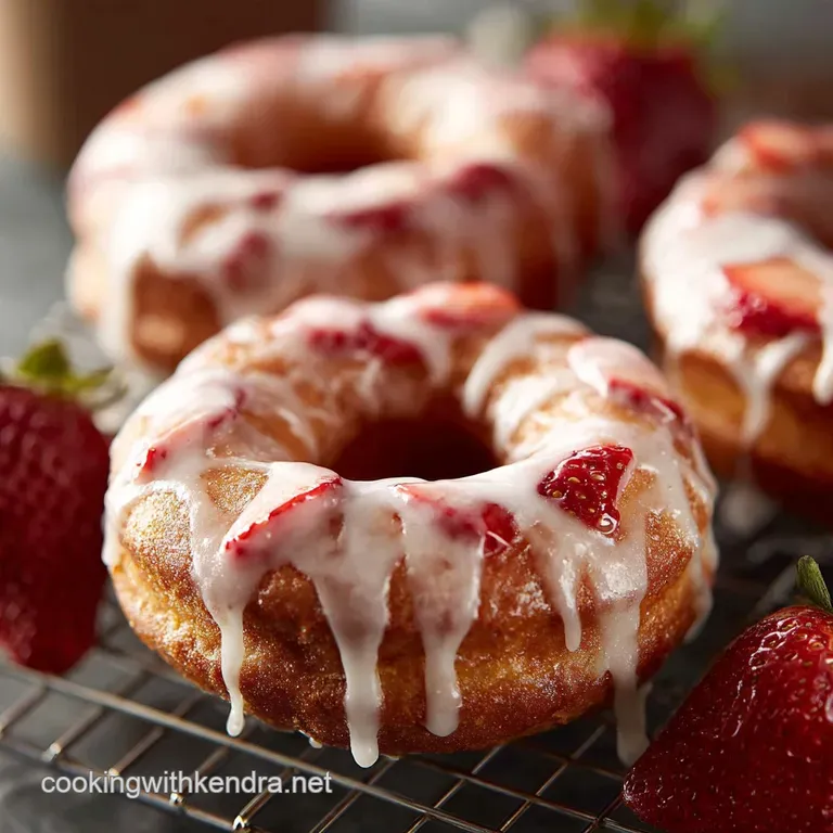 Baked Strawberry Doughnuts Light Tender and Gloriously Pink Cake Donuts