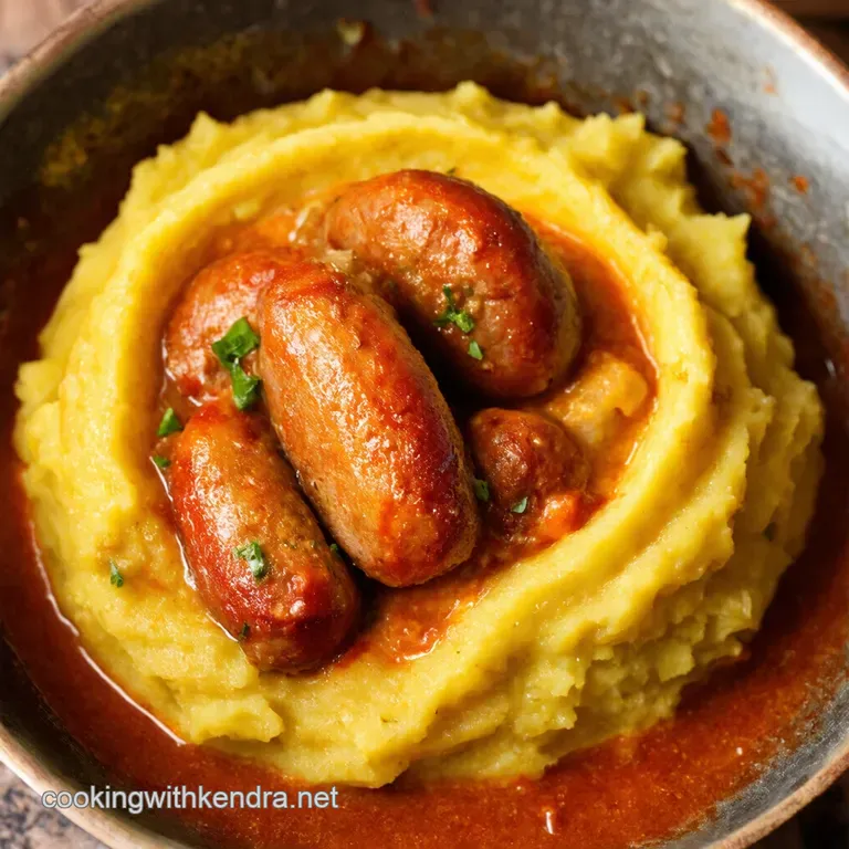Bangers and Mash with Rich Onion Gravy a Classic Done Right presentation