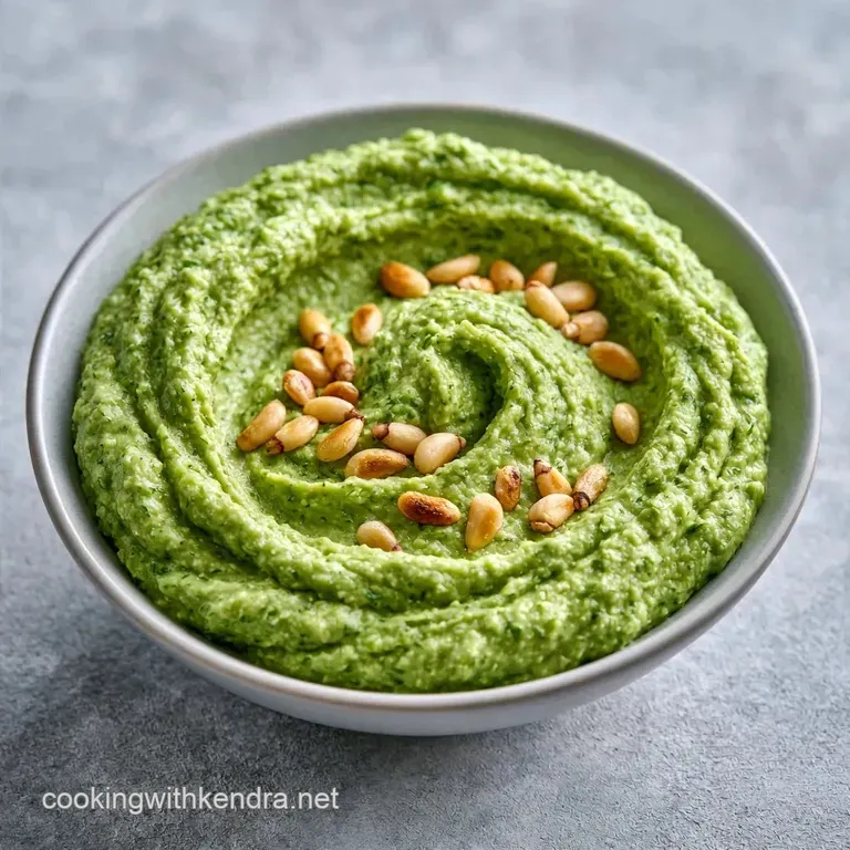Creamy Healthy Basil Pesto Hummus