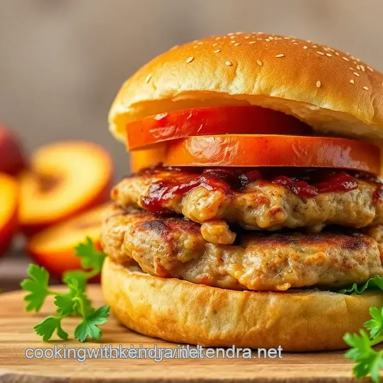 How to Make the Best Grilled Turkey Burger with BBQ Peach Flavor Grilled Turkey Burger with BBQ Peach Flavor