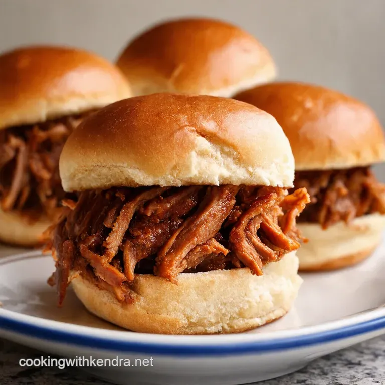 Bbq Pulled Pork Sliders with Tangy Coleslaw presentation