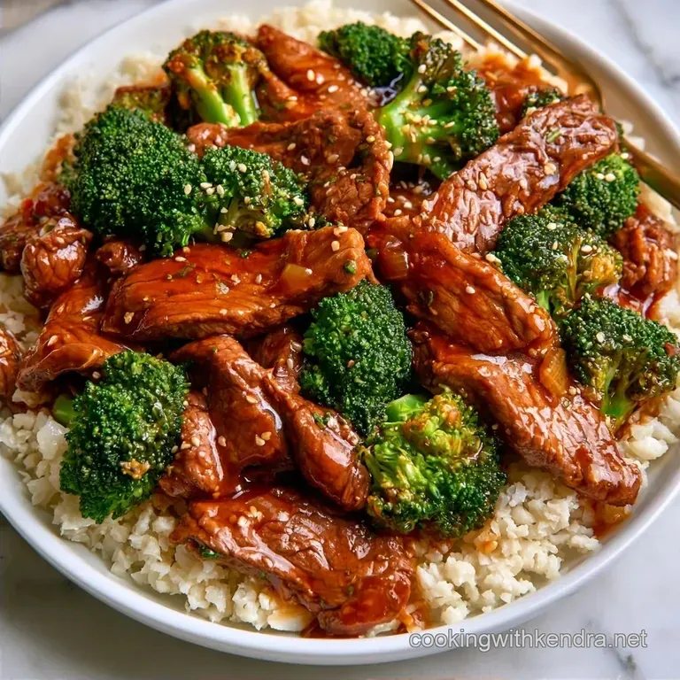 Keto Beef and Broccoli with Cauliflower Rice