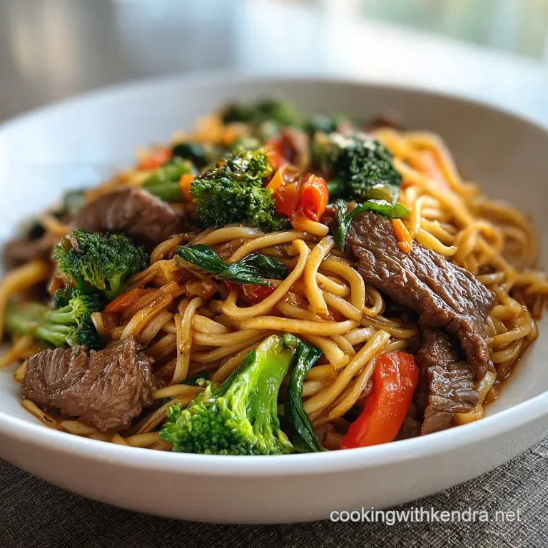 Beef Stir Fry with Noodles: Velvety Steak