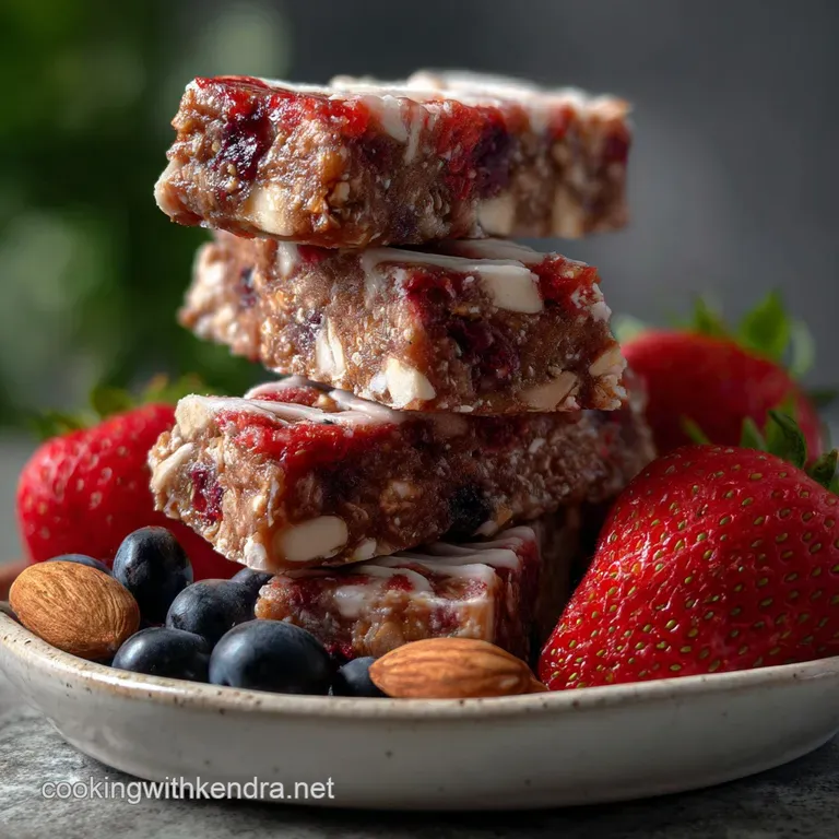 The Best Gluten Free Berry Almond Protein Bars presentation