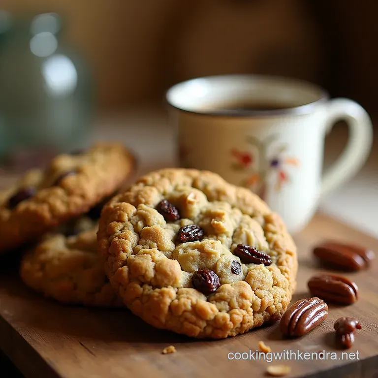The Proper Cuppa Chewy Oatmeal Raisin Cookies presentation