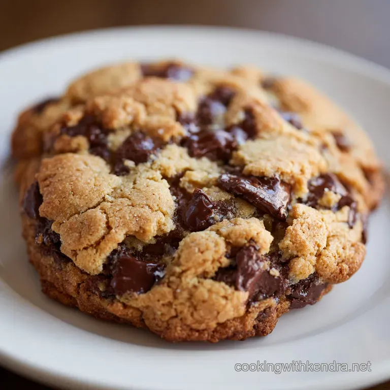 Biggest and Best Chocolate Chip Cookie the Absolute Unit Brown Butter Bakery Style presentation
