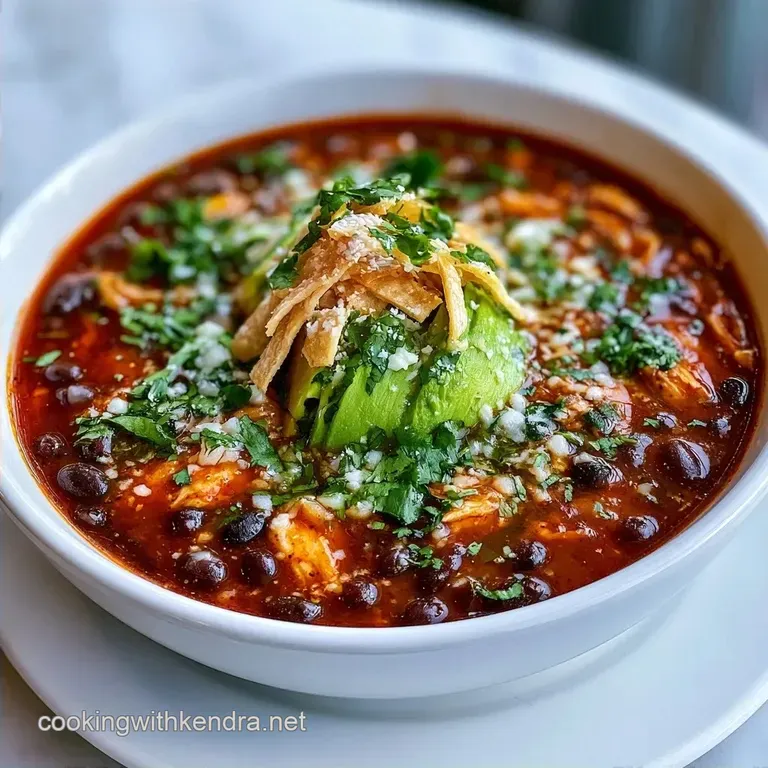 Black Bean Chicken Tortilla Soup in 45 Minutes
