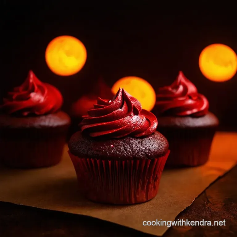 Blood Moon Cupcakes presentation