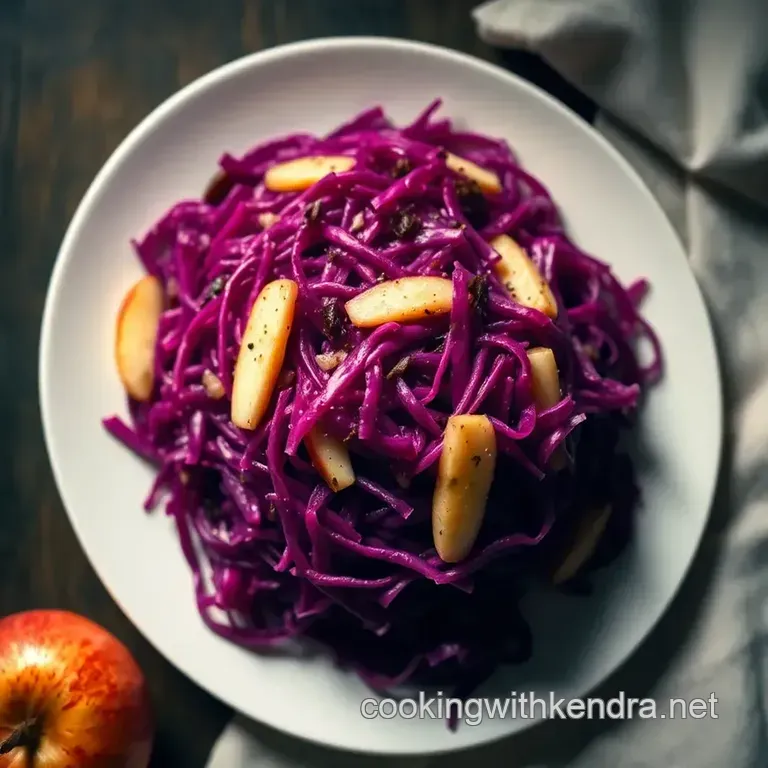 Braised Red Cabbage with Apples & Balsamic presentation