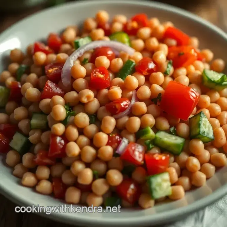 Bright and Zesty Fresh Garbanzo Bean Salad presentation
