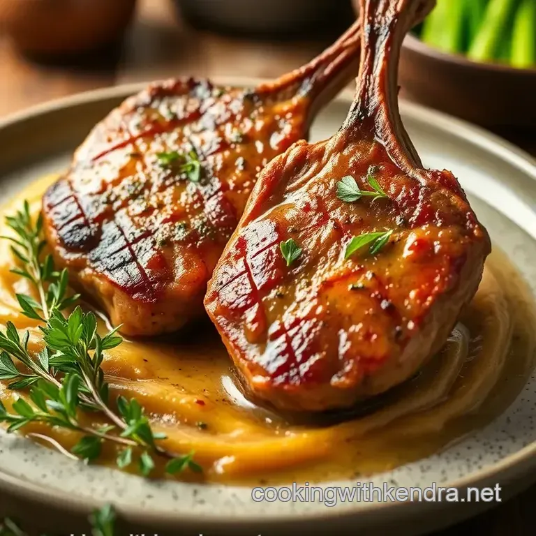 Broil Lamb Chops with Spring Freshness presentation