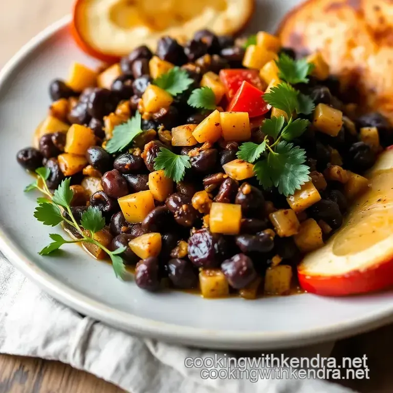 Broiled Black Bean Southwestern Delight presentation
