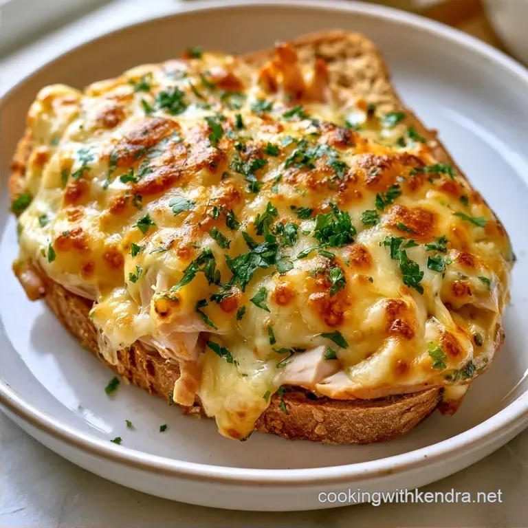 Broiled Gruyère Smoked Turkey Open Faced in 20 Minutes