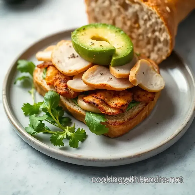Savory Broiled Turkey Avocado Sourdough Sandwich presentation