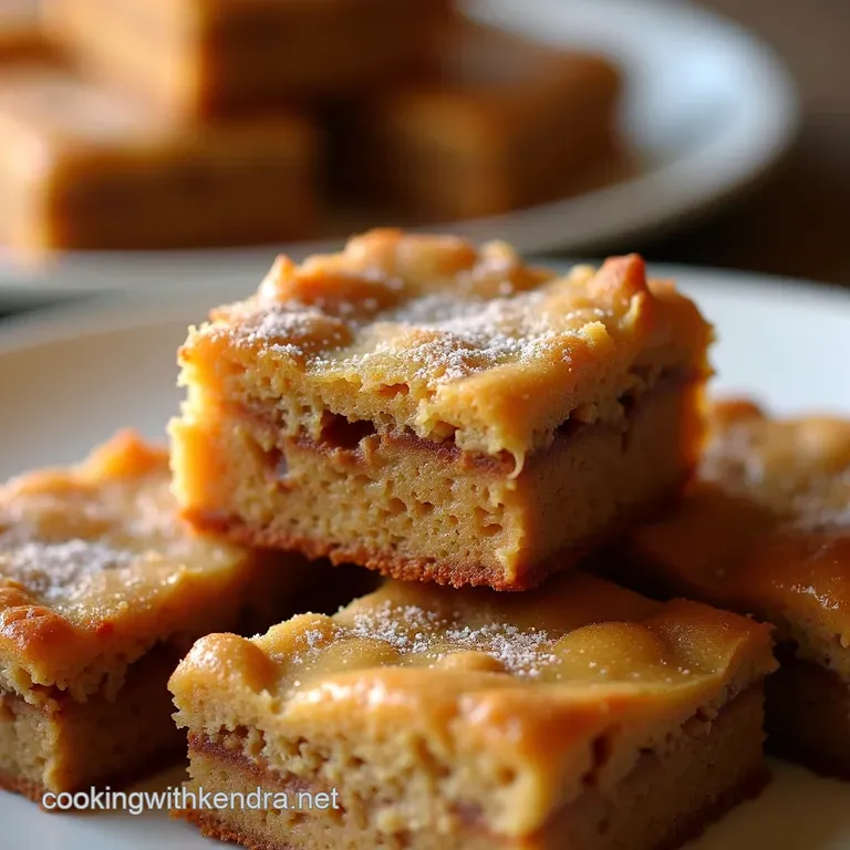 Brown Butter Cinnamon Roll Blondies the Chewy Classic presentation