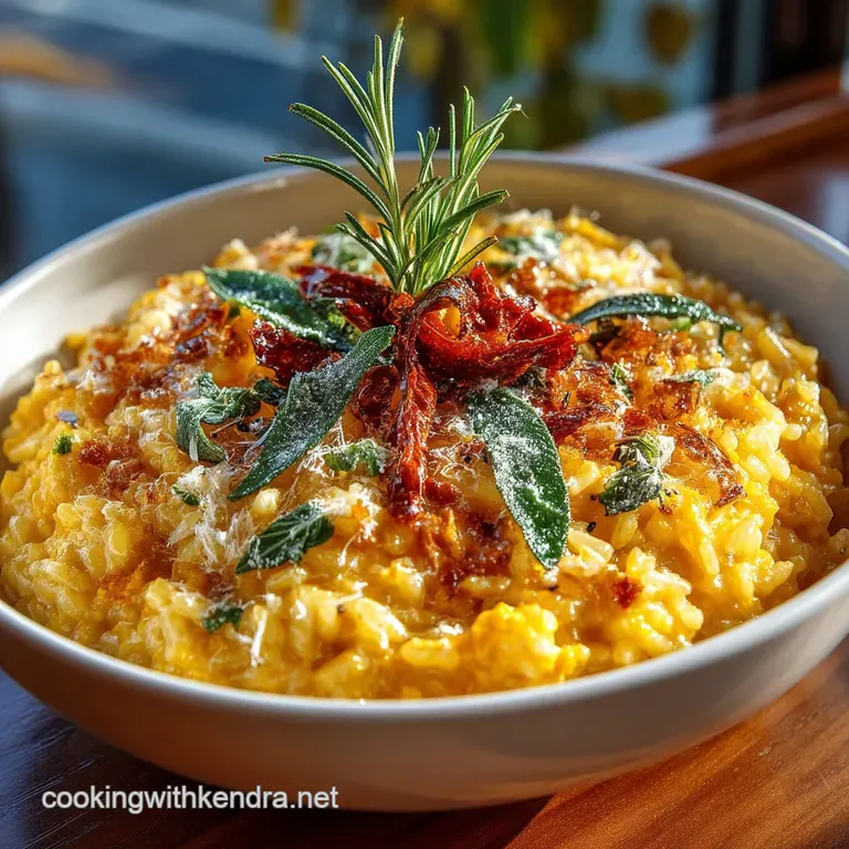 The Great Pumpkin Riser Brown Butter Sage Risotto with Toasted Pepitas presentation