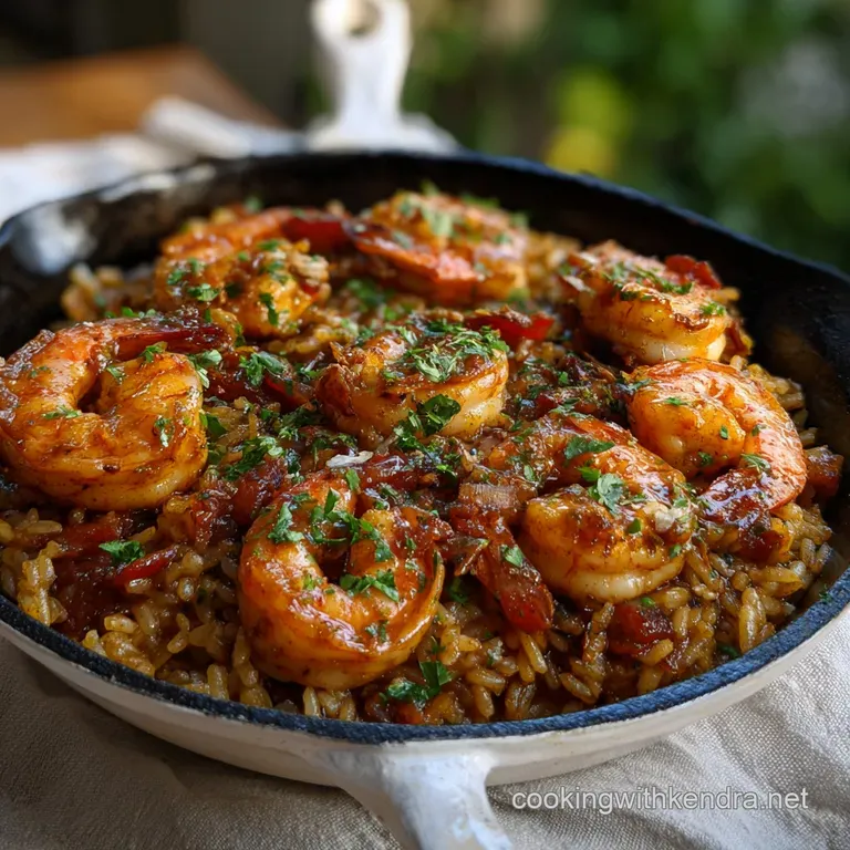 One Pot Cajun Shrimp and Rice Skillet
