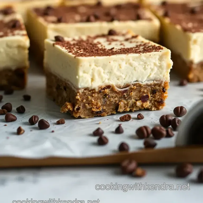 Cappuccino Cheesecake Bars presentation