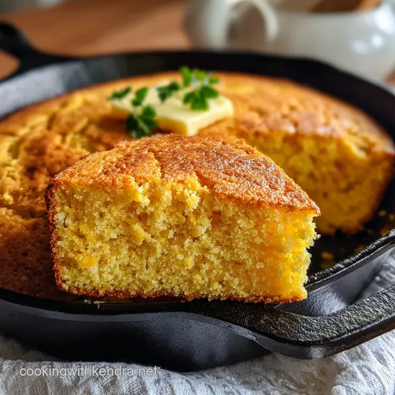 Cast Iron Cornbread: Honey Sweetened