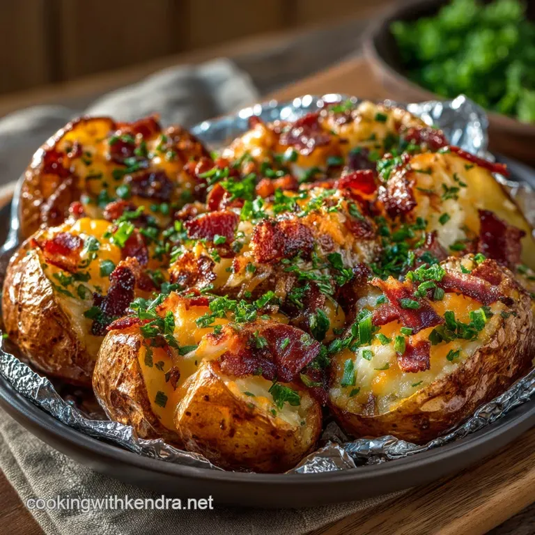 Cheesy Bacon Chive Potato Packets The Ultimate NoFuss BBQ Side presentation
