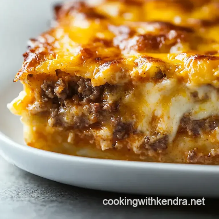 Cheeseburger Bliss Casserole presentation