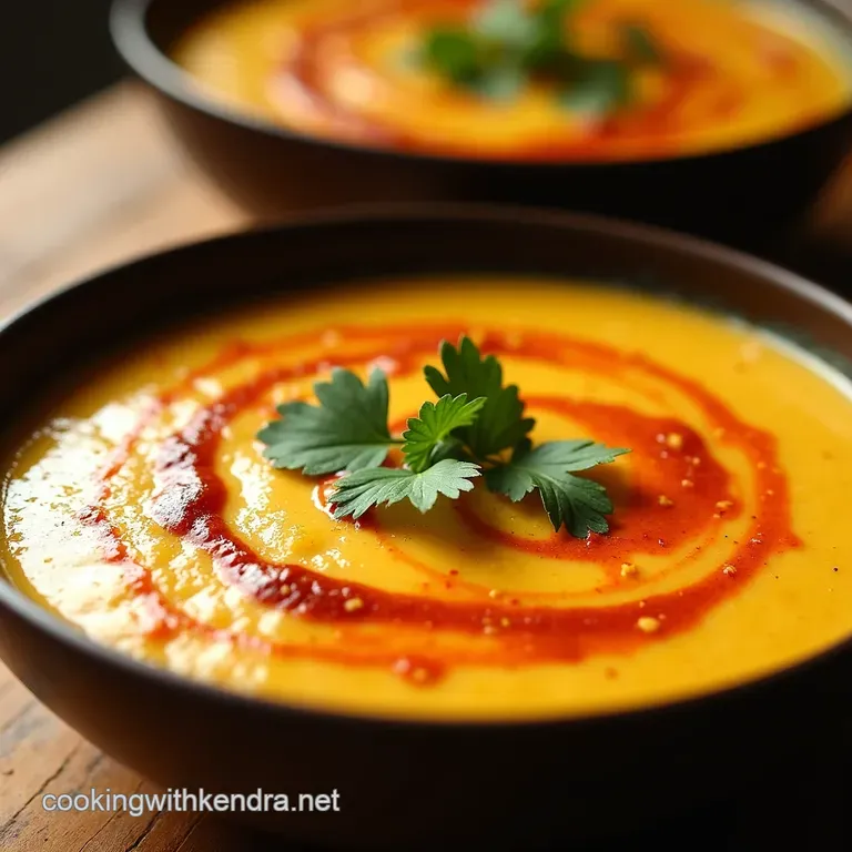 The Ultimate Cheesy Chicken Tortilla Soup with Smoked Paprika Swirl presentation