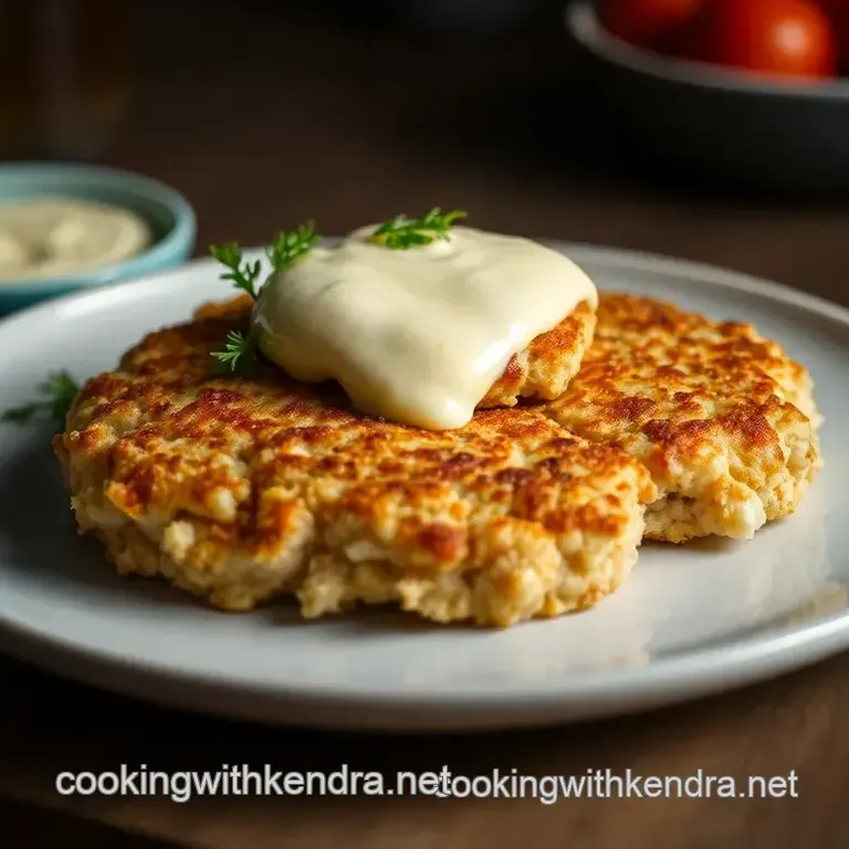 Cheesy Lump Crab Meat Cakes with Lemon Aioli presentation