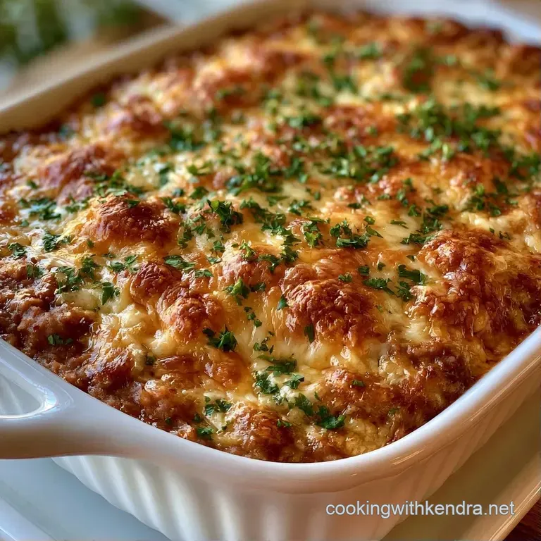 Elegant scoop of creamy beans topped with golden melted cheese and microgreens on a polished white ceramic platter.