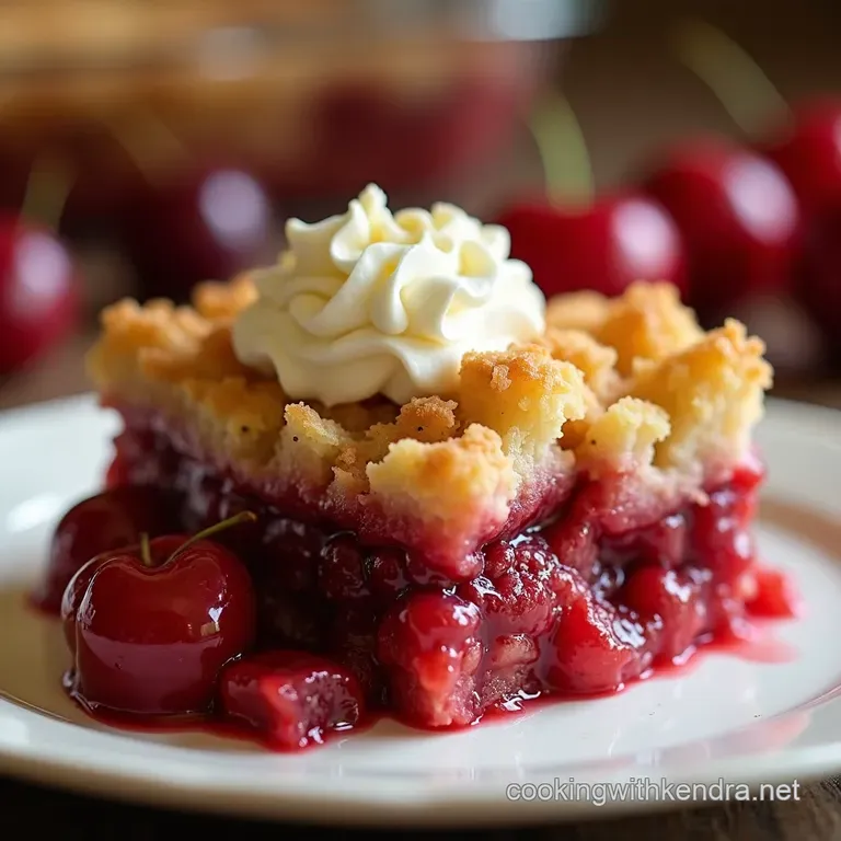 Cherry Jubilee Dump Cake presentation