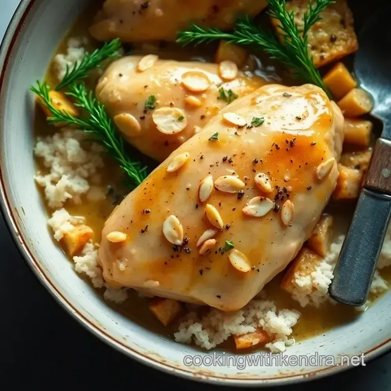Chicken Almondine: Tender Chicken Breasts with a Luscious Nutty Sauce presentation