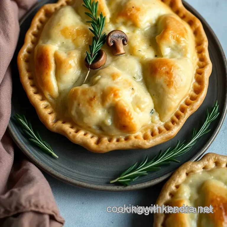 Chicken and Mushroom Pasties presentation