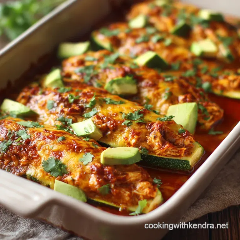 Chicken Enchilada Zucchini Boats Skipping the Tortilla for Lowcarb Flavor presentation