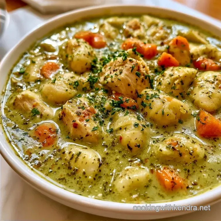 Chicken Gnocchi Pesto Soup in 40 Minutes