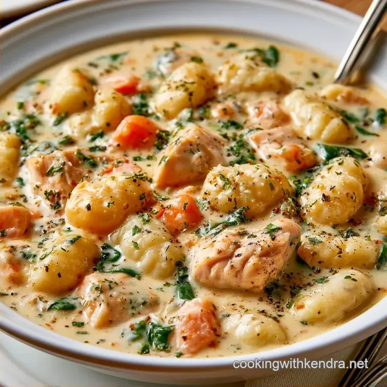Chicken Gnocchi Soup with Spinach in 30 Minutes