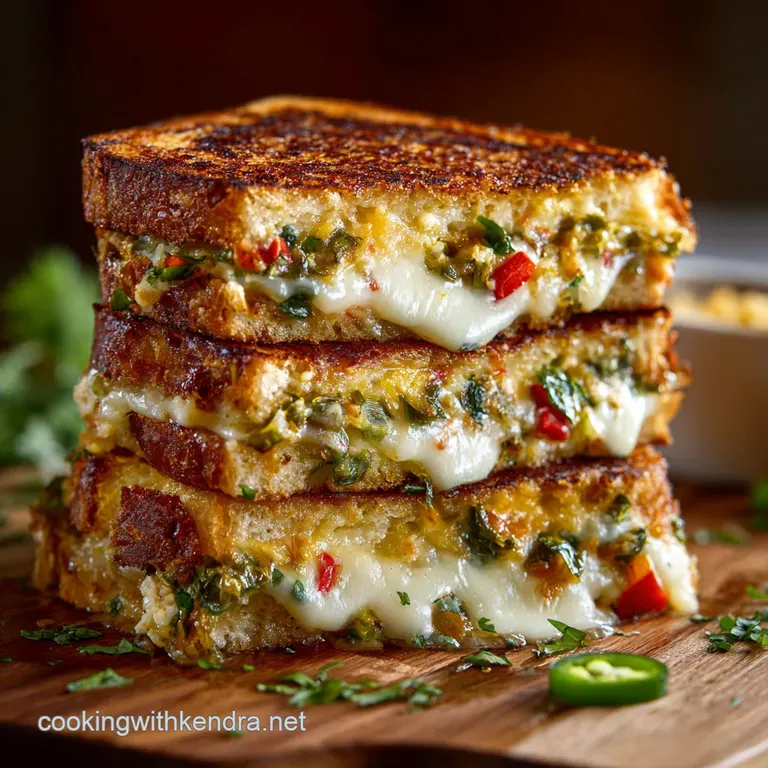 Chile Relleno Grilled Cheese Sandwich: Our Spicy Comfort Food Remix presentation