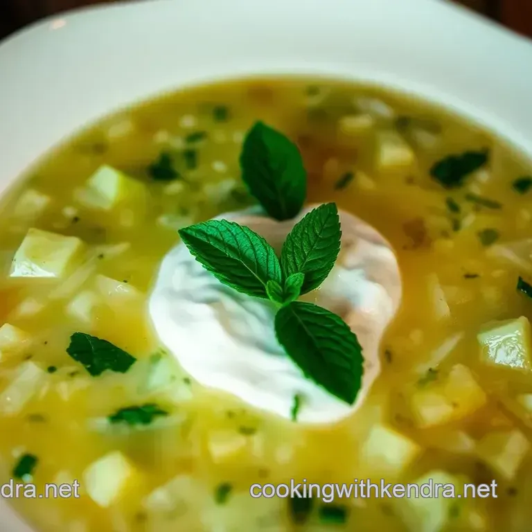 Chilled Cucumber & Mint Soup Salad