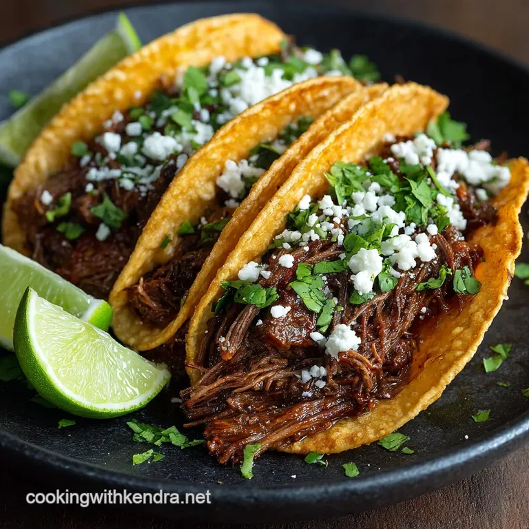 Slow Cooker Chipotle Shredded Beef Tacos Crock Pot Carne Mechada presentation