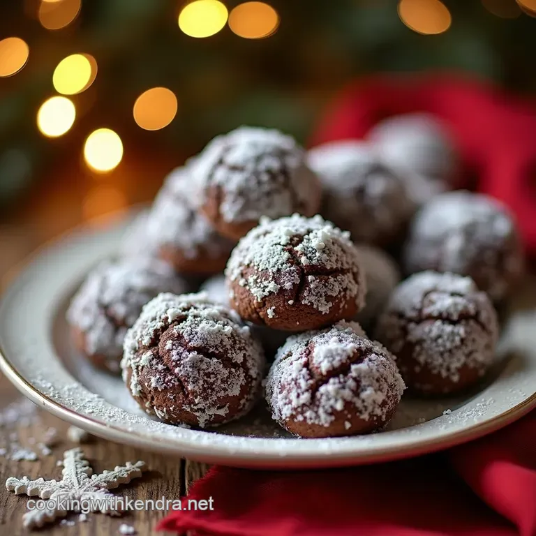 Chocolate Avalanche Snowball Cookies presentation
